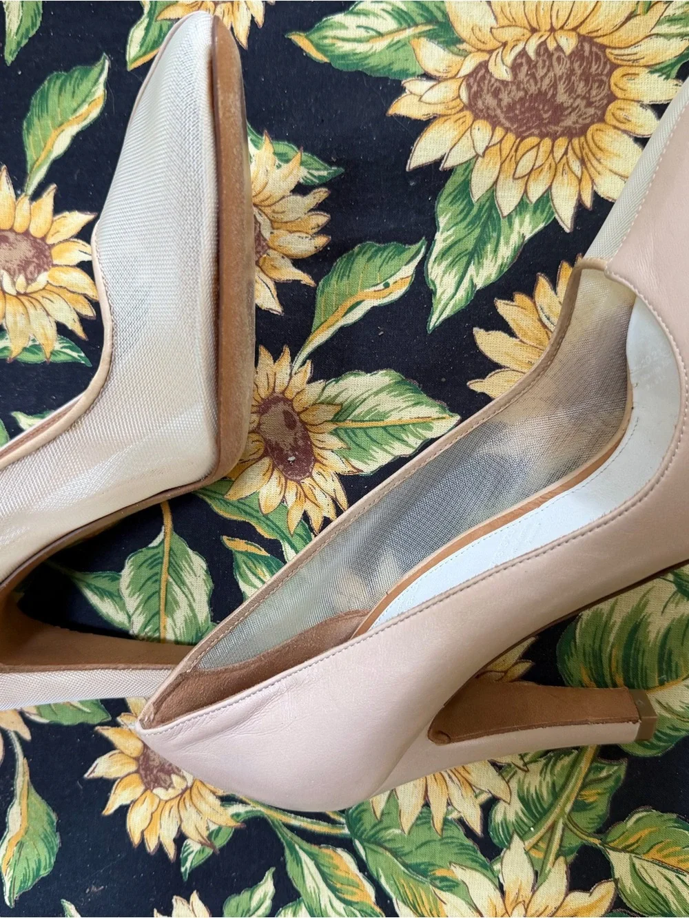 Maison Martin Margiela Blush Beige Leather High Heel Pumps Paris